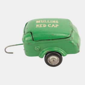 Arcade 1930s Mullins Red Cap Green Cast Iron Trailer