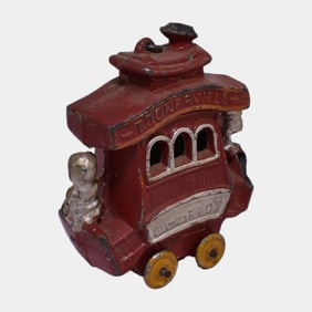 Fontaine Fox 1923 Slush Cast Red Toonerville Trolley
