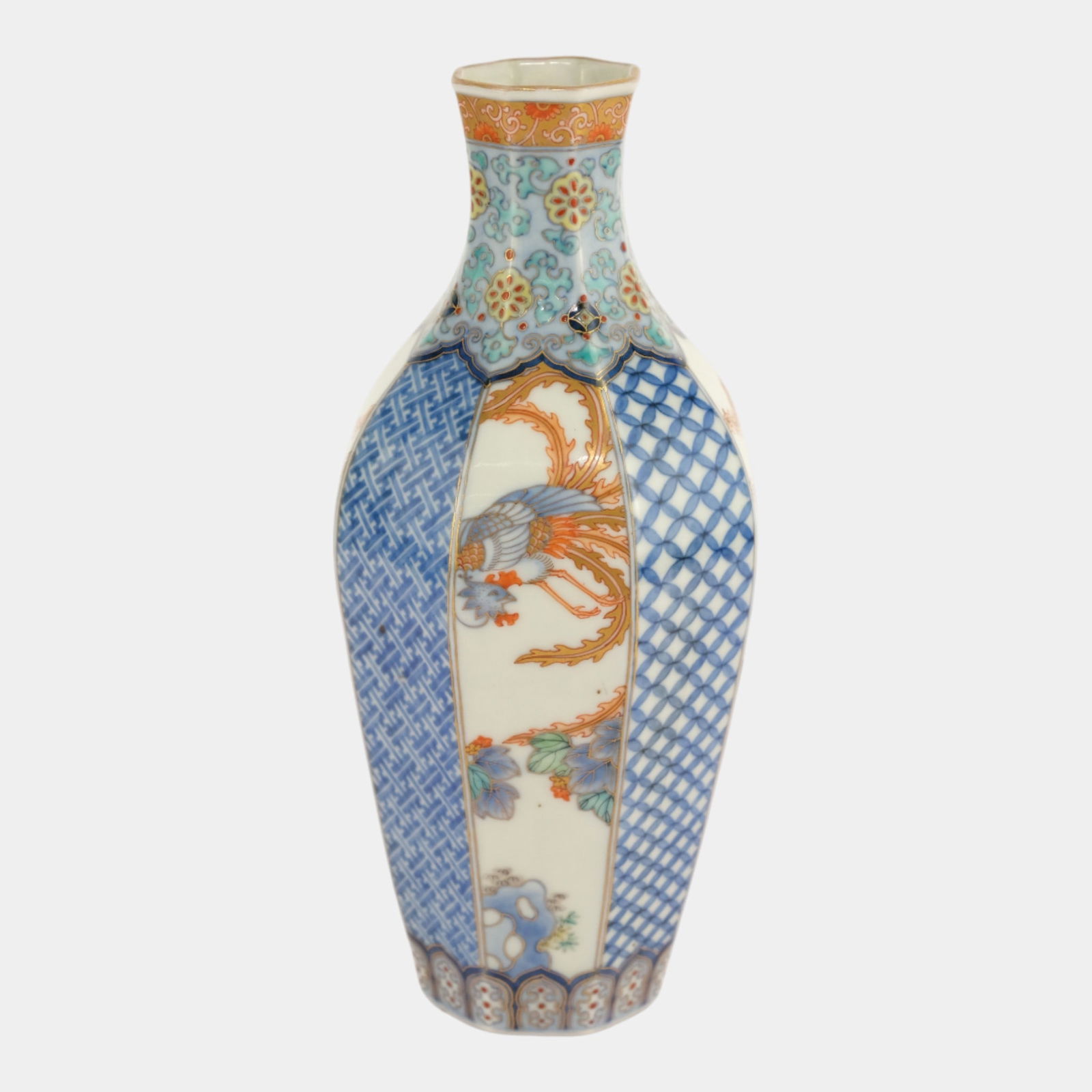 Kutani Ware Japanese Mid Century Ishikawa Prefecture Porcelain Vase (1 of 3)