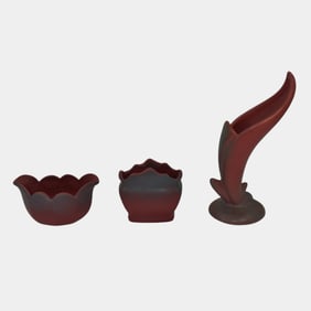 Van Briggle Vintage Art Pottery Mulberry Ceramic Vases