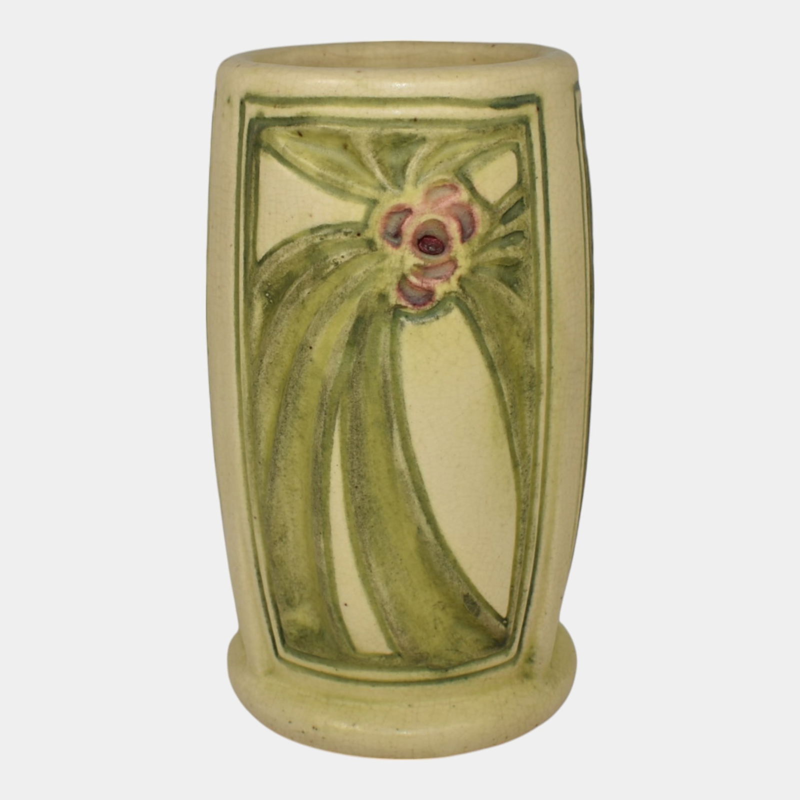 Weller Roma Atlantic Paneled Ivory Pine Cone Vase (1 of 7)
