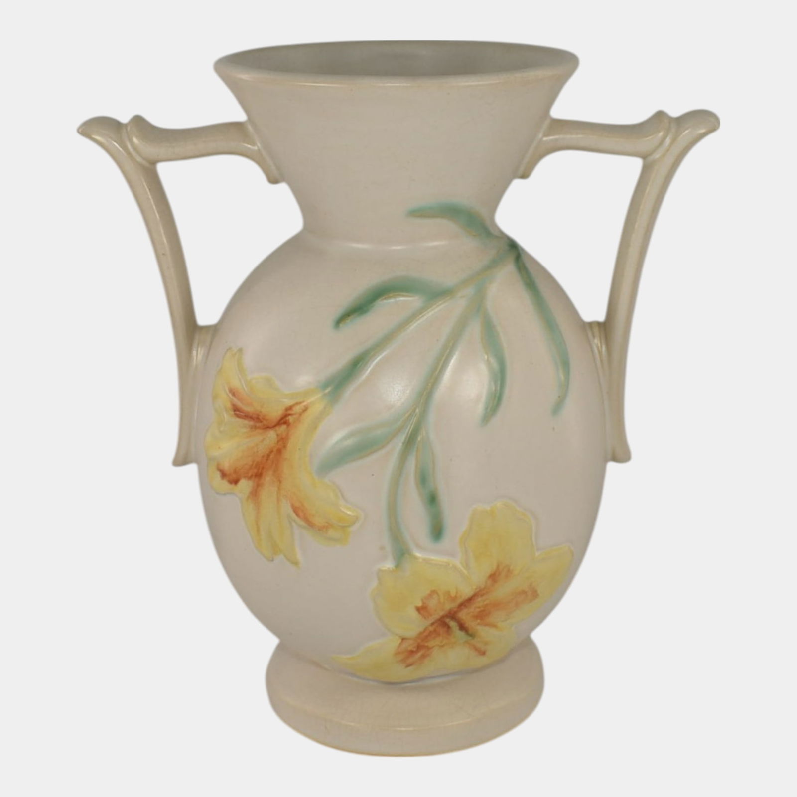 Weller Mi-Flow 1930s Pottery Large Vase M-12: We offer in house shipping on all items. Plus spend $500 on winning bids and your shipping is free. Weller Mi-Flow 1930s Pottery Large Vase M-12 Great and large formExcellent condition. Nick to