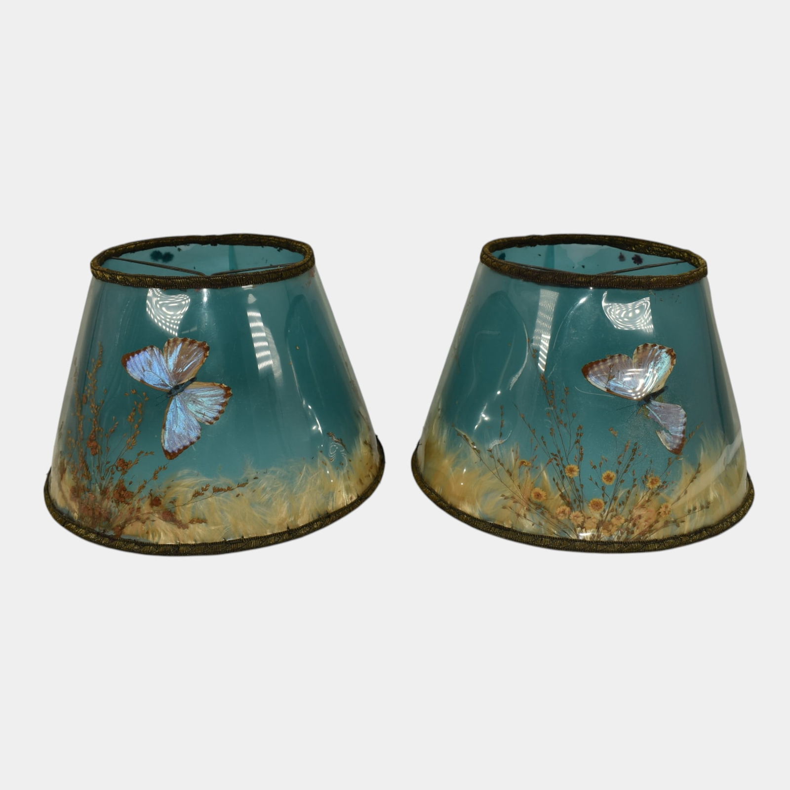 Van Briggle Pottery Two Butterfly Lamp Shades (1 of 6)