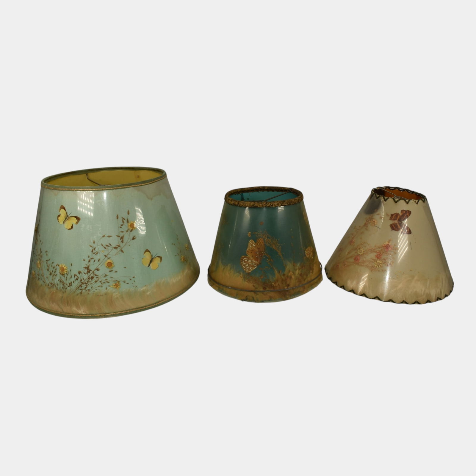 Van Briggle Pottery Three Original Butterfly Clip On Lamp Shades (1 of 6)