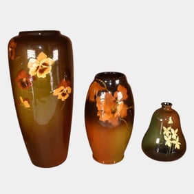 Owens Lonhuda Vintage Art Pottery Standard Glaze Vases