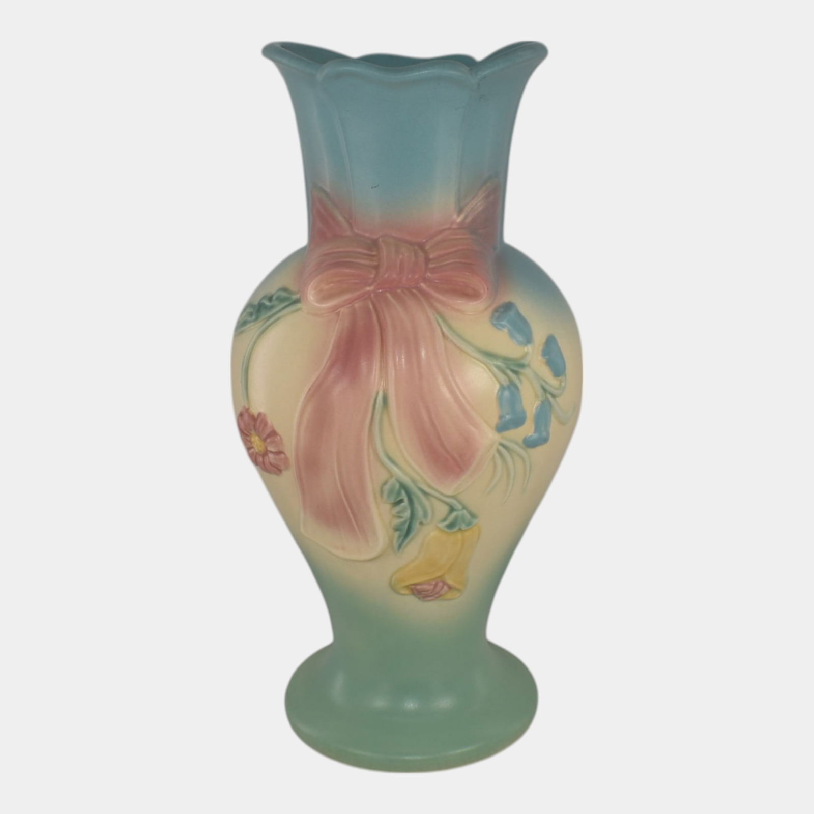 Hull Bow Knot 1930s Pottery Tall Vase B-14-12 (1 of 6)