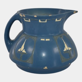 Roseville Aztec 1905 Vintage Pottery Pitcher 1