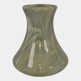 Weller Marbleized 1914 Pottery Green Yellow Swirl Vase