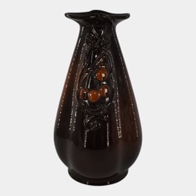 Weller Floretta 1904 Art Nouveau Pottery Brown Vase B12