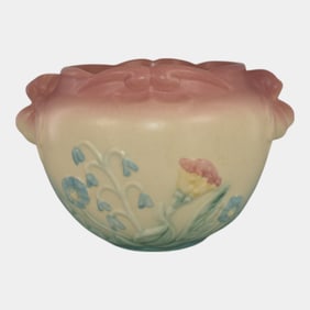 Hull Pottery Bow Knot Pink Jardiniere B-18-5