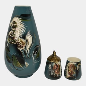 Sascha Brastoff California Mid Century Modern Ceramic Pottery Vase Lighter