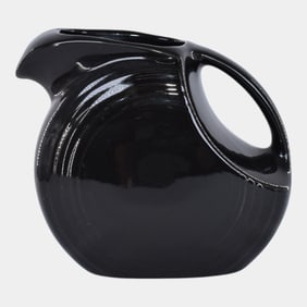 Fiestaware Vintage Art Pottery Black Ceramic Pitcher