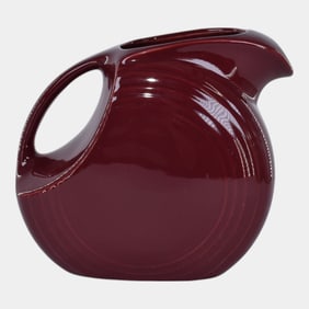 Fiestaware Vintage Art Pottery Red Ceramic Pitcher