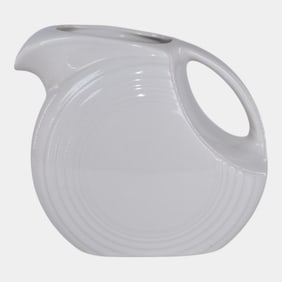 Fiestaware Vintage Art Pottery White Ceramic Pitcher