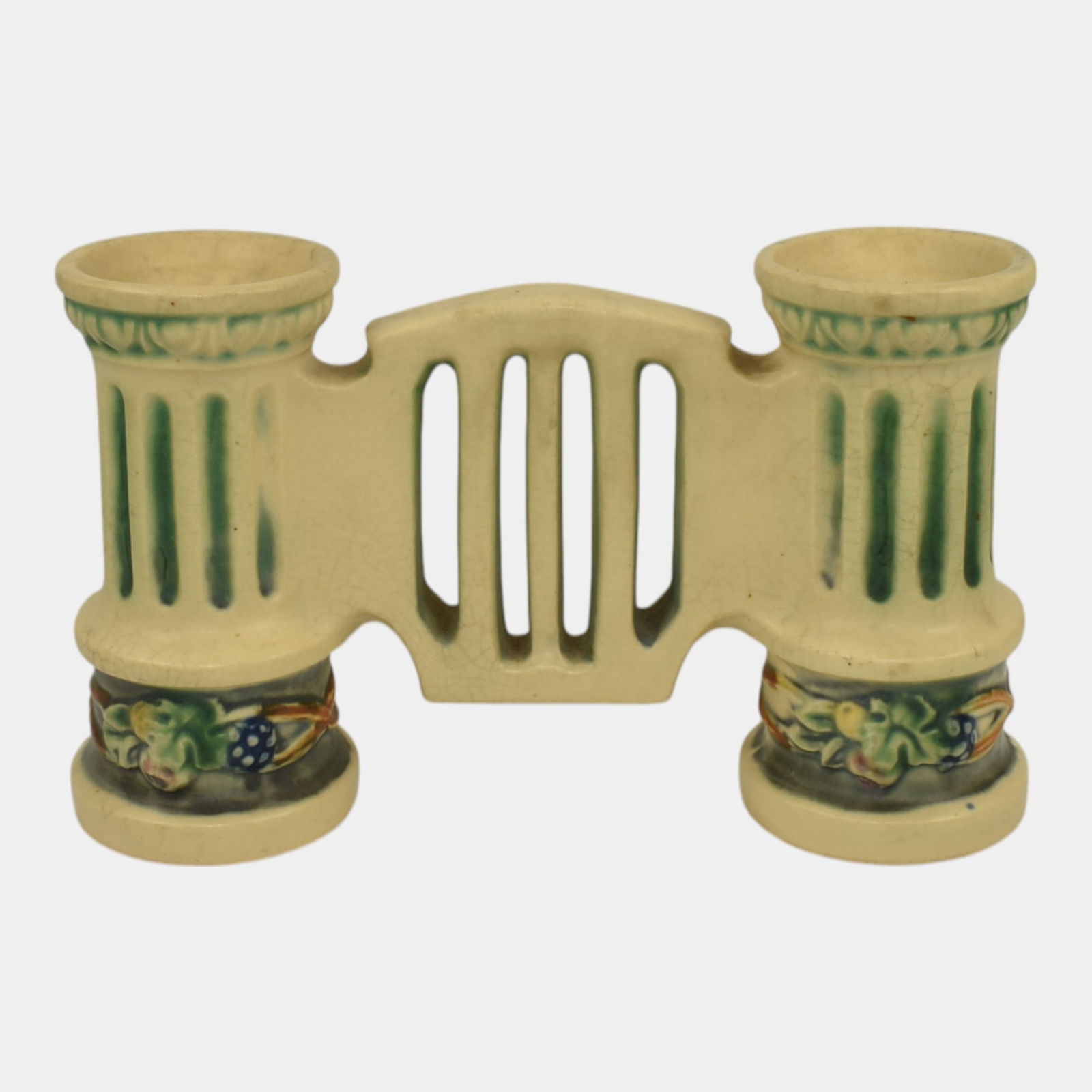 Roseville Corinthian Double Bud Ceramic Vase 42: We offer in house shipping on all items. Plus spend $500 on winning bids and your shipping is free. Roseville Corinthian Double Bud Ceramic Vase 42 Roseville Corinthian 1923 Vintage Art Pottery Double