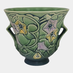 Roseville Morning Glory Green Vase 723-5