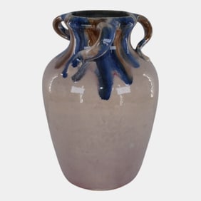 Carl Gebauer Germany Art Pottery Triple Handle Vase 949