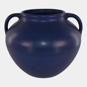 Zanesville Stoneware Vintage Pottery Blue Vase 817