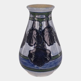 Freiwald Studio Pottery Art Pottery Blue Newcomb Style Vase