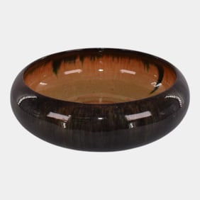 Muncie 1920s Vintage Art Pottery Brown Bowl