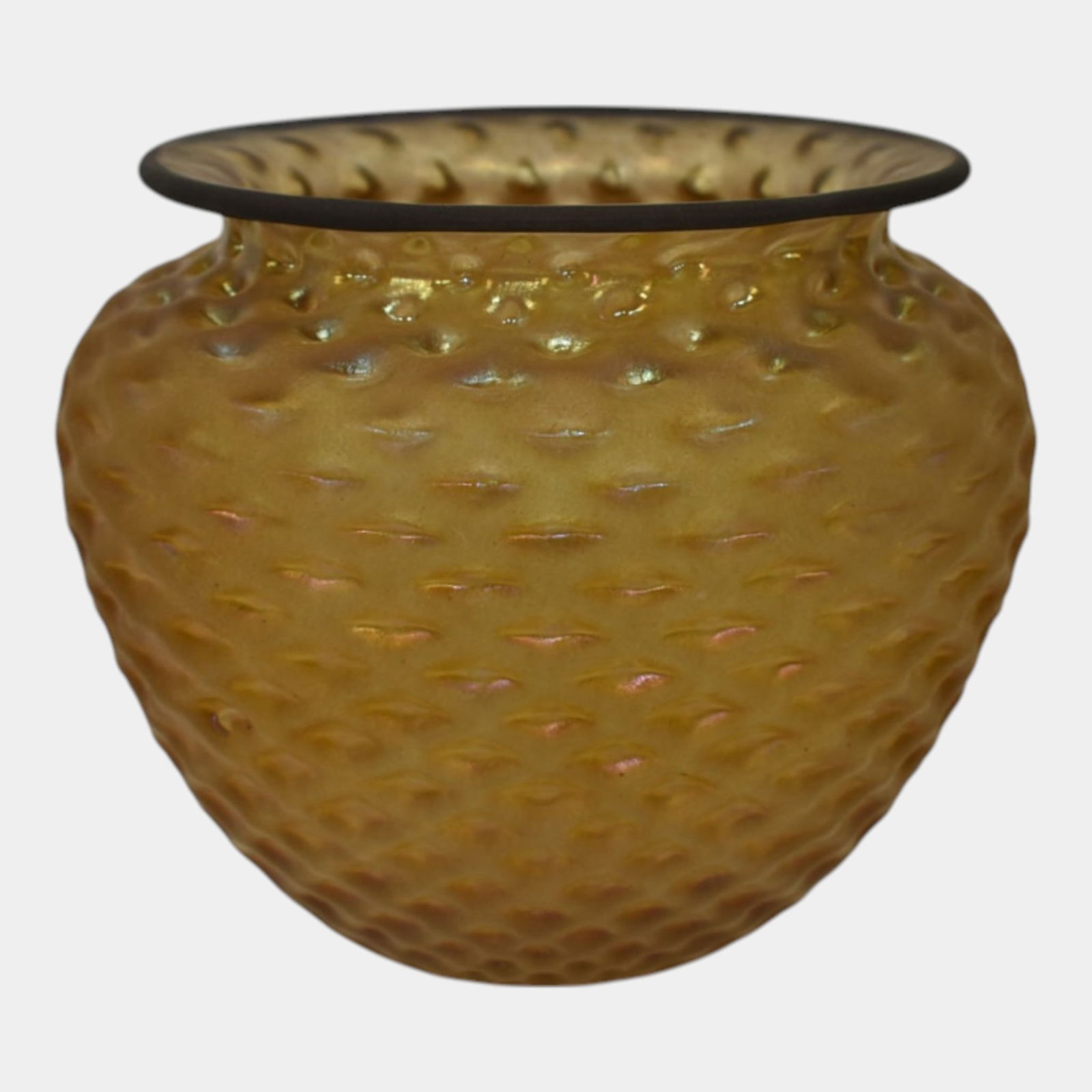 Vintage Art Yellow Glass Vase (1 of 6)