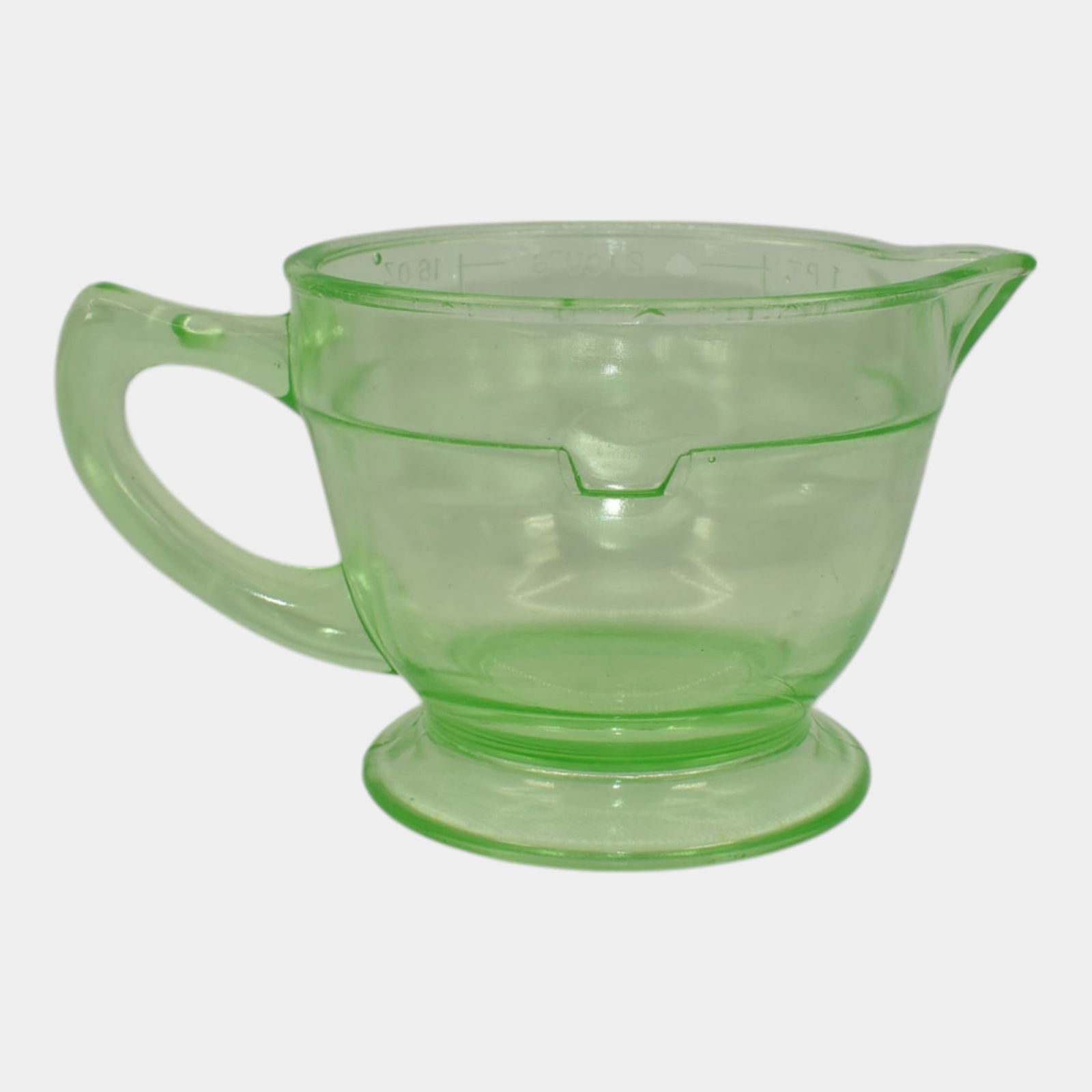 Uranium Green Depression Glass Measuring Cup (1 of 7)
