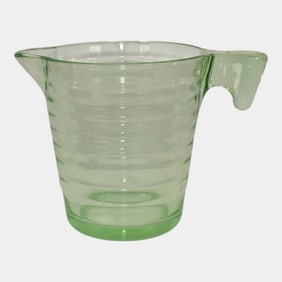 Uranium Green Depression Glass Measuring Cup