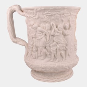 Bacchanalian Dance By Charles Meigh 1847 Parian Pitcher