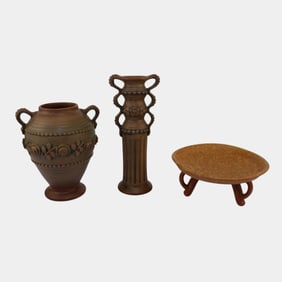 Weller Goldenglow Clarmont Vintage Art Pottery Bowl Vase