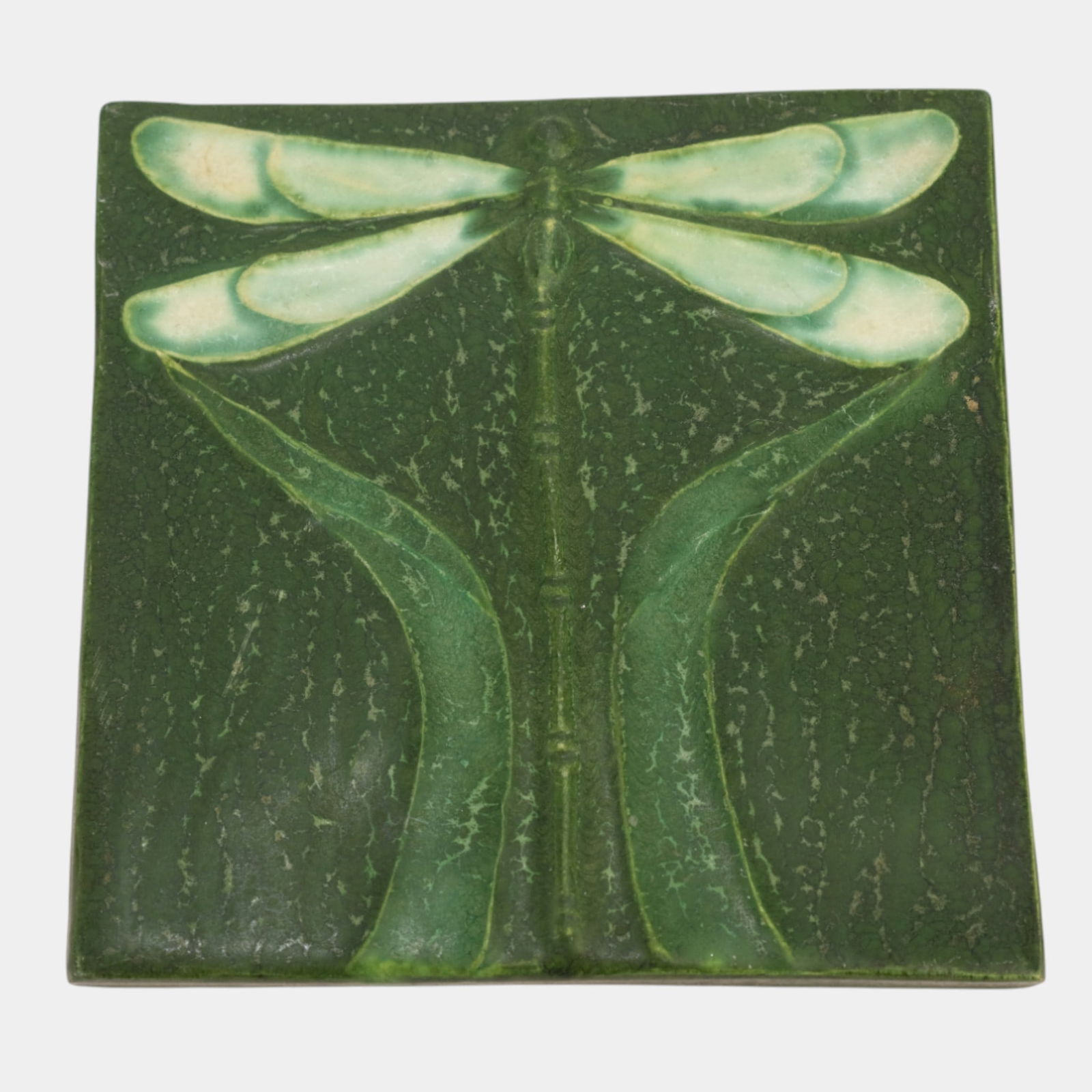 Ephraim Faience 2001 Arts And Crafts Matte Green Dragonfly Art Pottery Tile: We offer in house shipping on all items. Plus spend $500 on winning bids and your shipping is free. Ephraim Faience 2001 Arts And Crafts Matte Green Dragonfly Art Pottery Tile Ephraim Faience Pottery