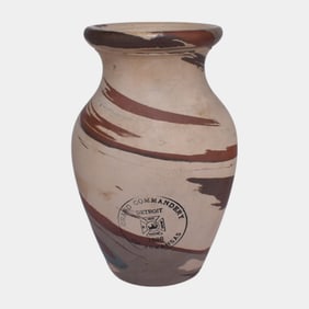 Niloak Mission Swirl 1928 Patent Pending Grand Commandery Detroit Pottery Vase