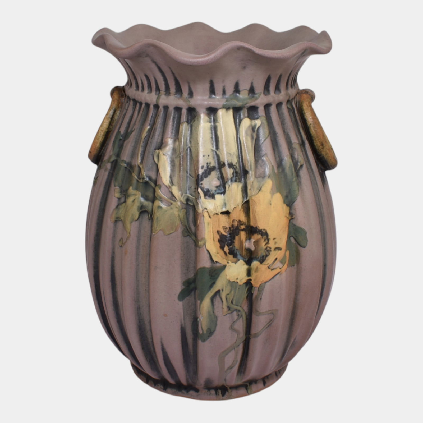 Weller Pottery Louella Vintage Art Pottery Hand-Painted Floral Ceramic Vase (1 of 3)