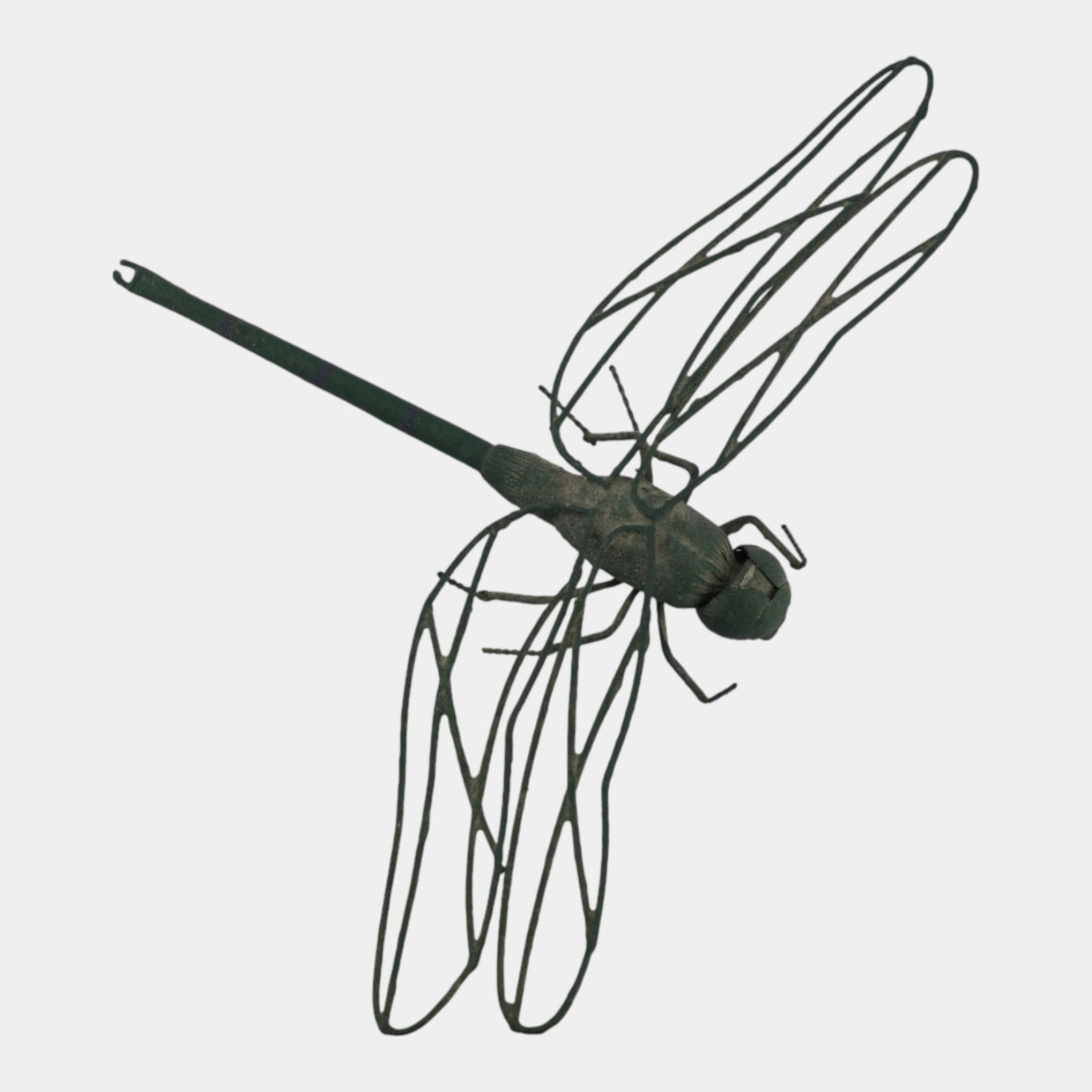 Metal Large Exquisite Hand Forged Green Dragonfly sculpture (1 of 4)