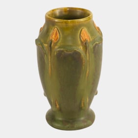 Ephraim Faience 2021 Art Pottery Green "Athena" Miniature Pot Of The Week Vase