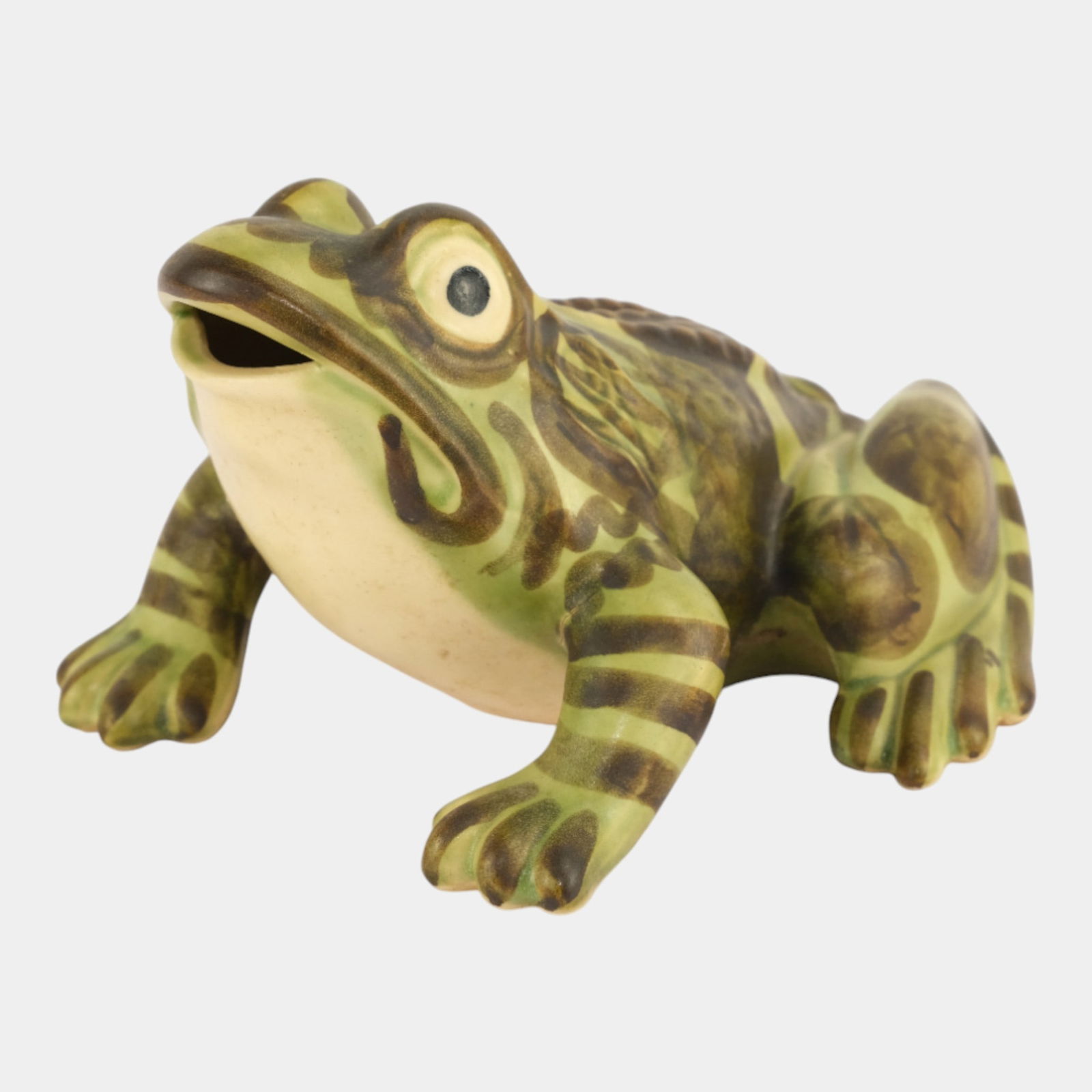 Brush McCoy 1967 Vintage Pottery Green Frog Ceramic Yard Garden Ornament 8" (1 of 3)
