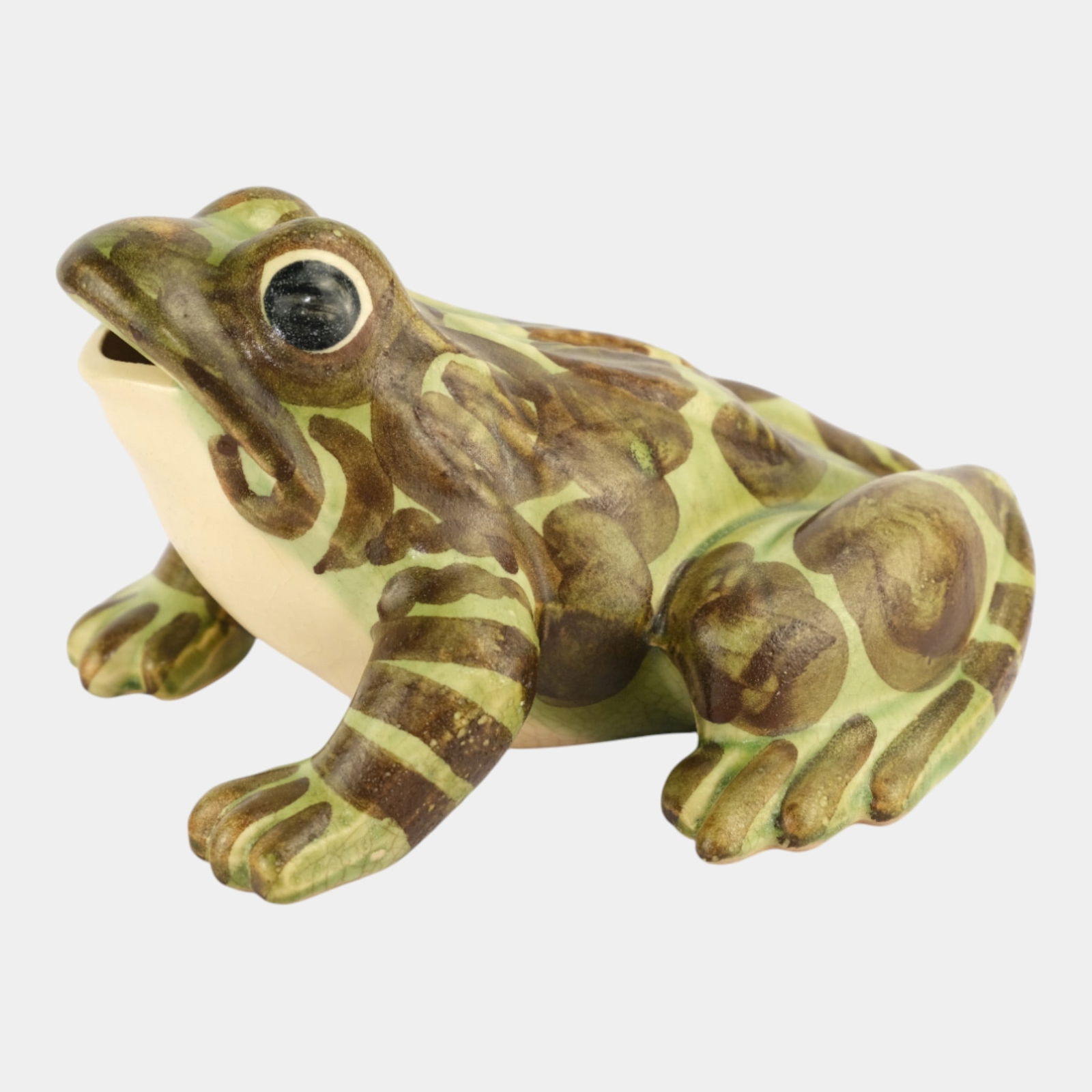 Brush McCoy 1967 Vintage Pottery Green Frog Ceramic Yard Garden Ornament (1 of 3)