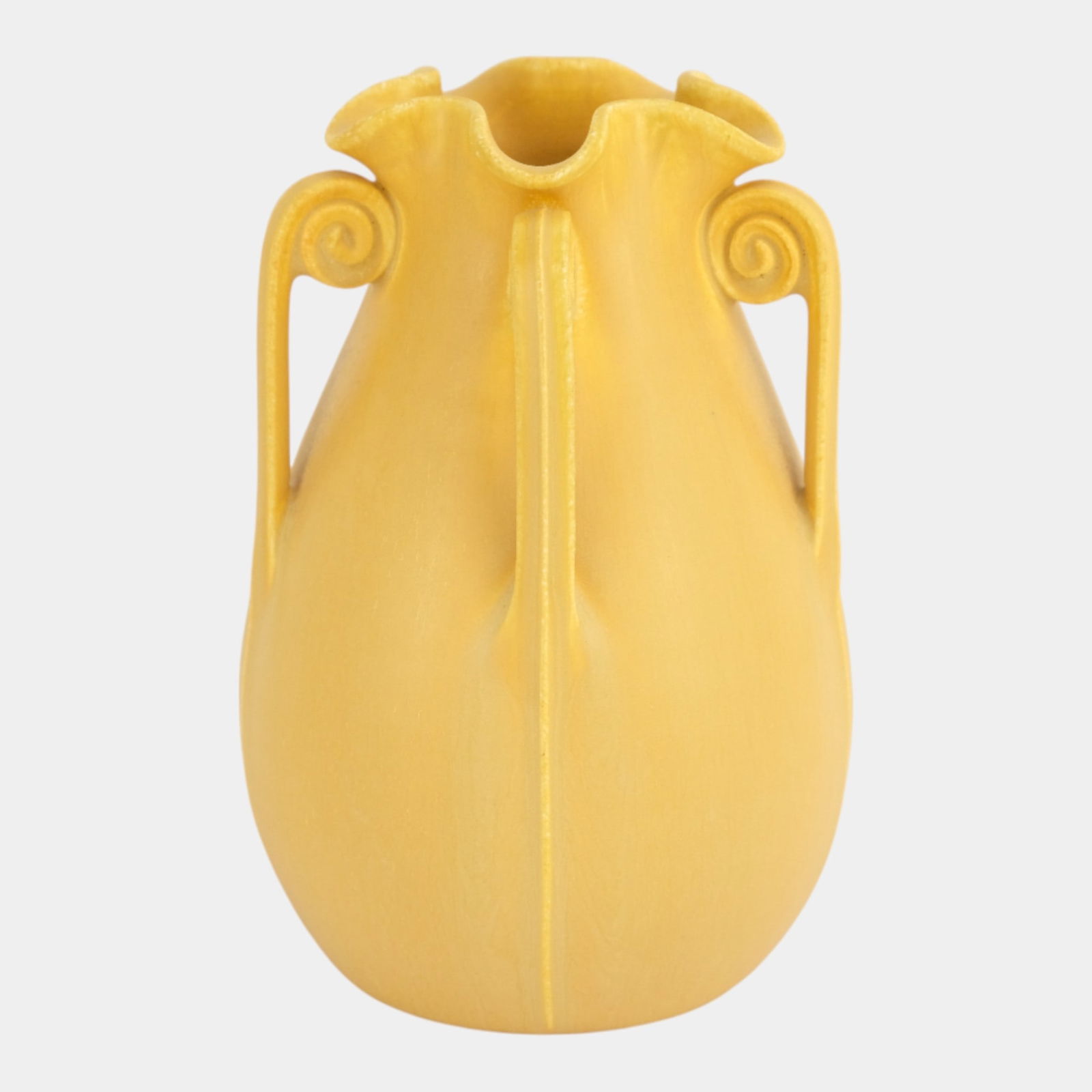 Ephraim Faience 2007 Arts And Crafts Matte Yellow Glaze Star Fern Vase (1 of 3)