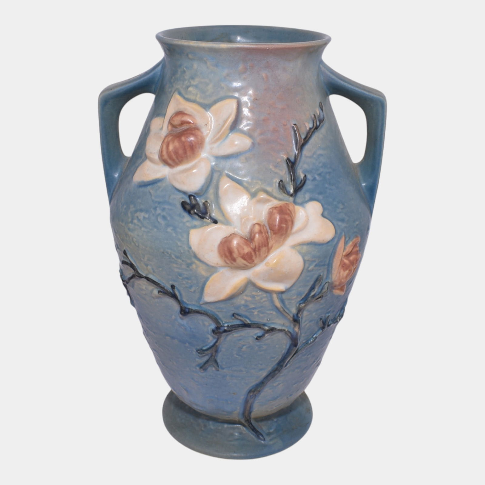 Roseville Magnolia Blue 1943 Vintage Art Pottery Tall Ceramic Floor Vase 97-14 (1 of 3)