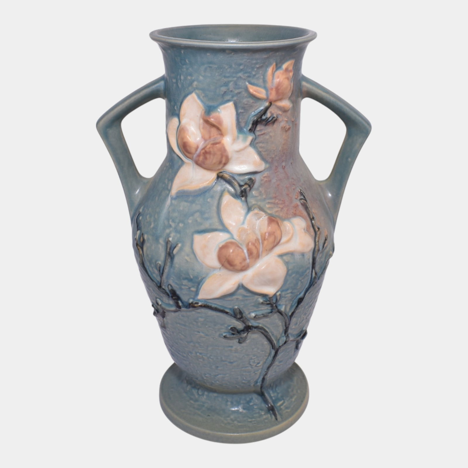 Roseville Magnolia Blue 1943 Vintage Art Pottery Tall Ceramic Floor Vase 98-15 (1 of 3)