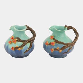 Ephraim Faience 2020 Reserve Edition Miniature Green Blue Bittersweet Pitchers