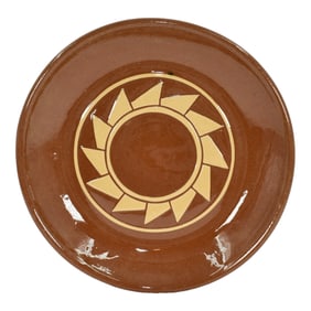 Pine Ridge Sioux Dakota Pottery Native American Plate Cottier