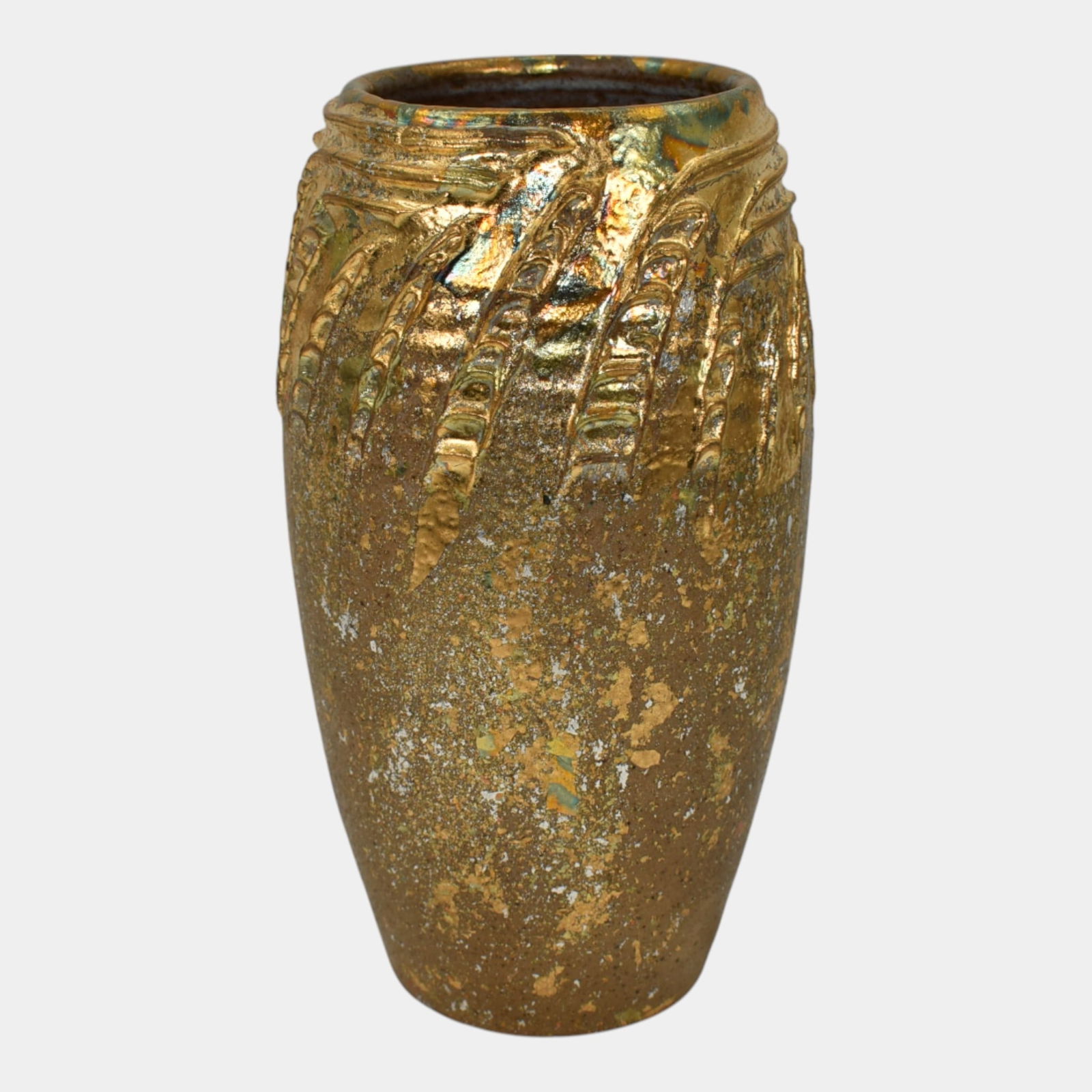 John Hodge Louisiana Studio Art Pottery Golden Luster Vase (1 of 6)