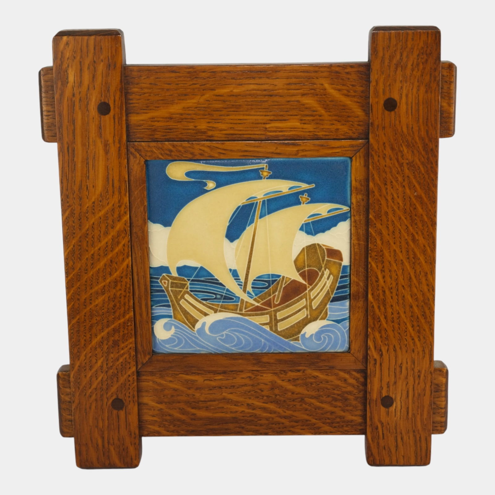 Motawi Tileworks 2022 Arts And Crafts Framed Sailing Ship Art Pottery Tile: We offer in house shipping on all items. Plus spend $2000 on winning bids on qualified items and your shipping is free. Motawi Tileworks 2022 Arts And Crafts Framed Sailing Ship Art Pottery Tile Mota