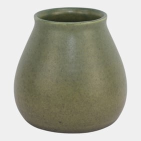 Ephraim Faience Early 1999 Mottled Matte Sage Green Pear Vase