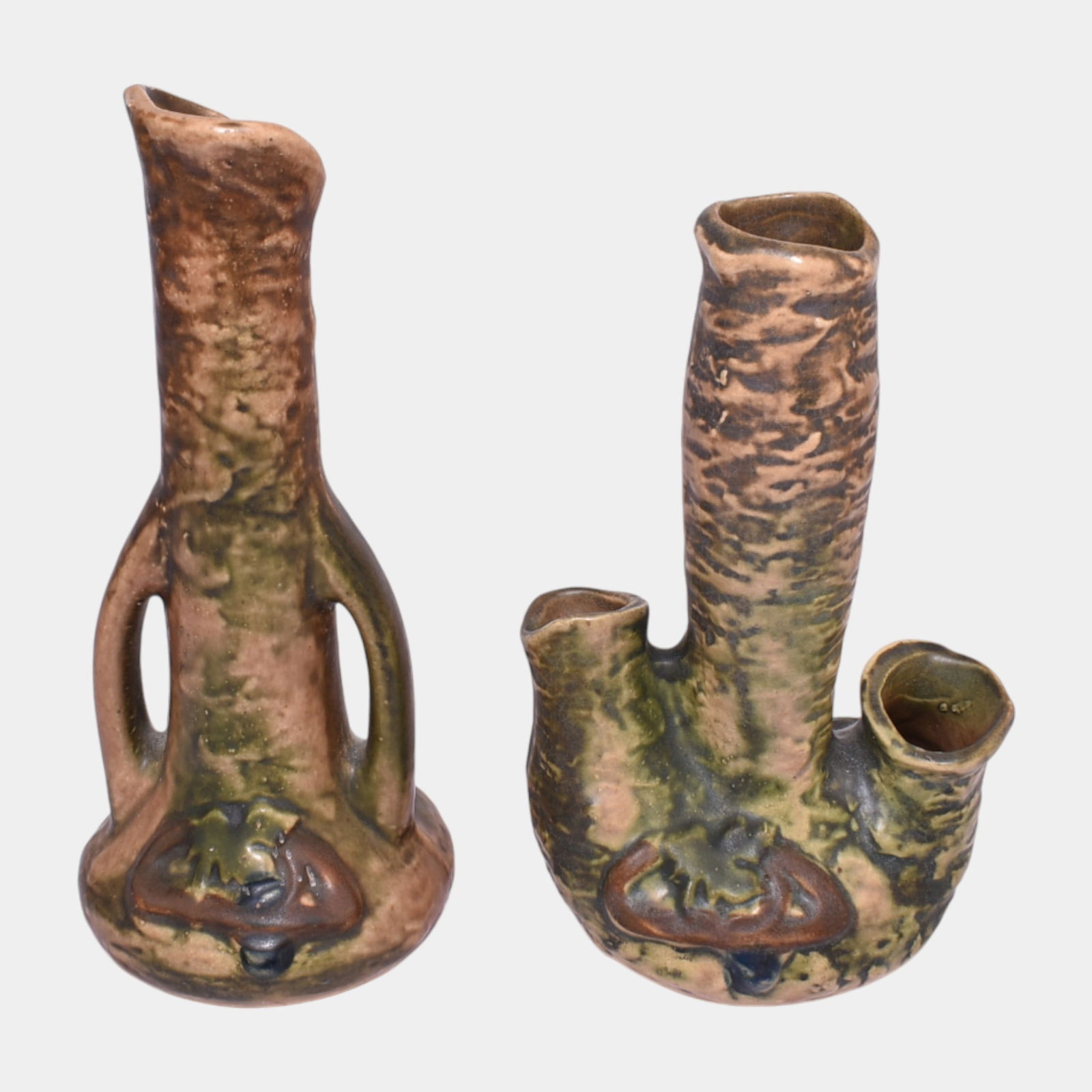 Roseville Imperial I 1921 Vintage Art And Crafts Pottery Ceramic Bud Vases (1 of 3)