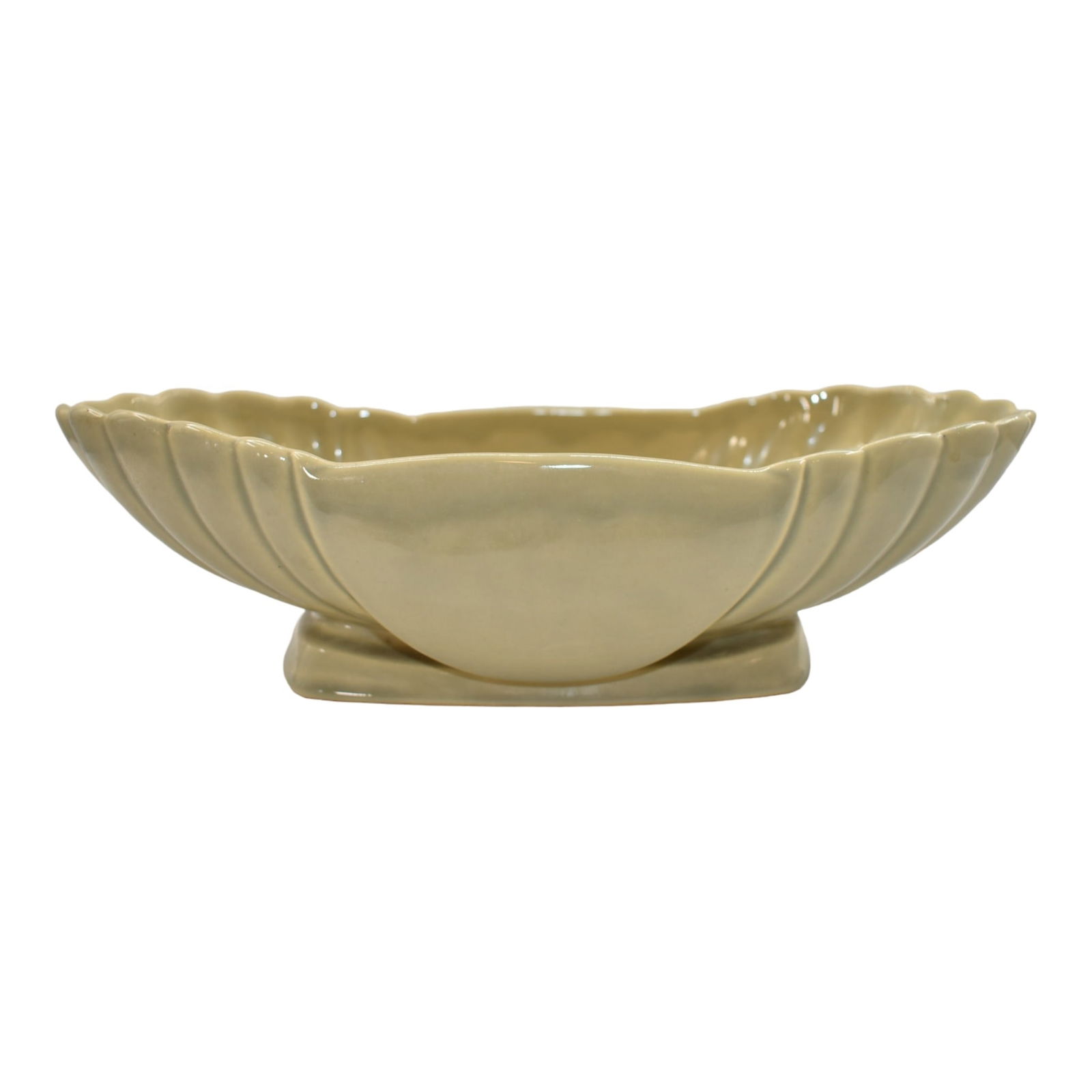 Roseville Mayfair Tan 1952 Mid Century Modern Pottery Ceramic Bowl 1011-12 (1 of 6)