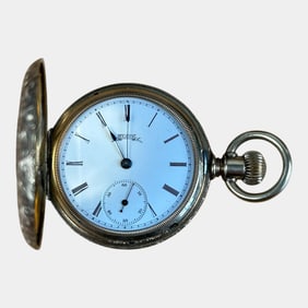 Elgin Watch Company 14K Gold Engraved Pocket Watch