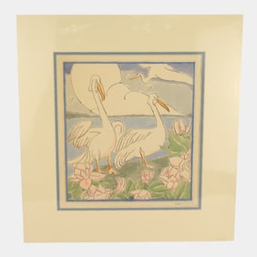 Louise Bauer (American, 1914-2008) Original Costal Watercolor Painting