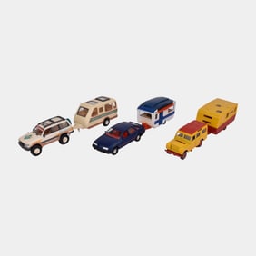 Corgi, Kentoys, Solido Diecast And Plastic Toy Cars Trucks With Trailers