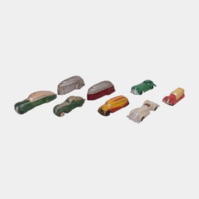 Sun Rubber, Manoil, Acme Vintage Rubber Toy Cars, Trailers, Airstream Trailers